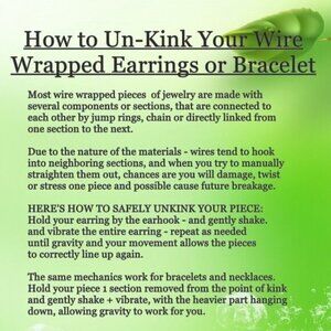 How to Safely Un-Kink Your Wire Wrapped Jewelry